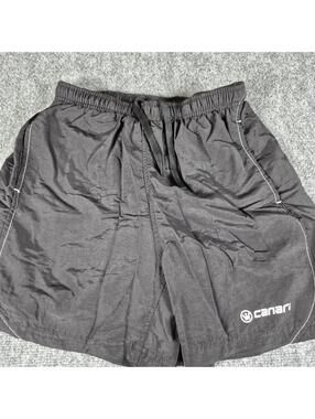 Canari Short Mens Small Black Compression Padded Reflective Bicycle Cycling 24x5